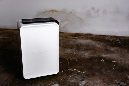 the,dehumidifier,works,in,an,empty,room,with,a,mold